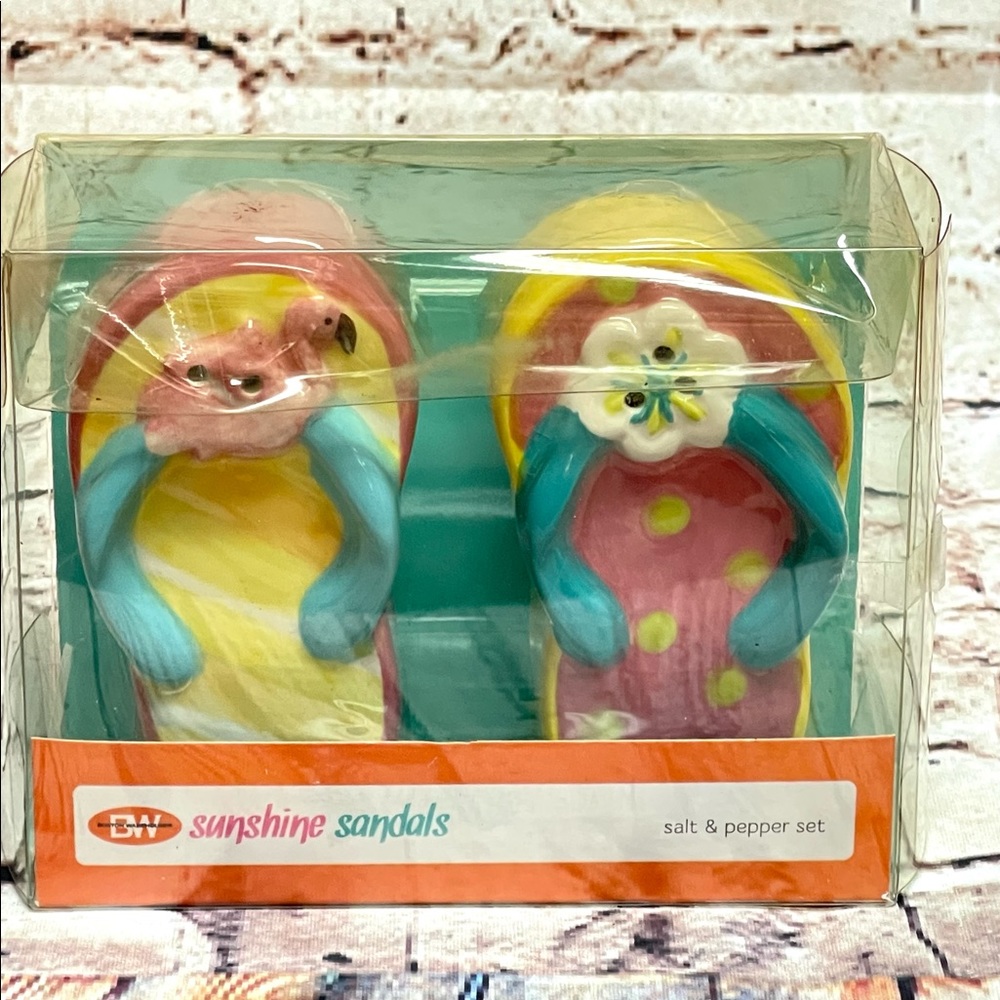Boston Warehouse Sunshine Sandals Salt and Pepper Shakers - Set of 2